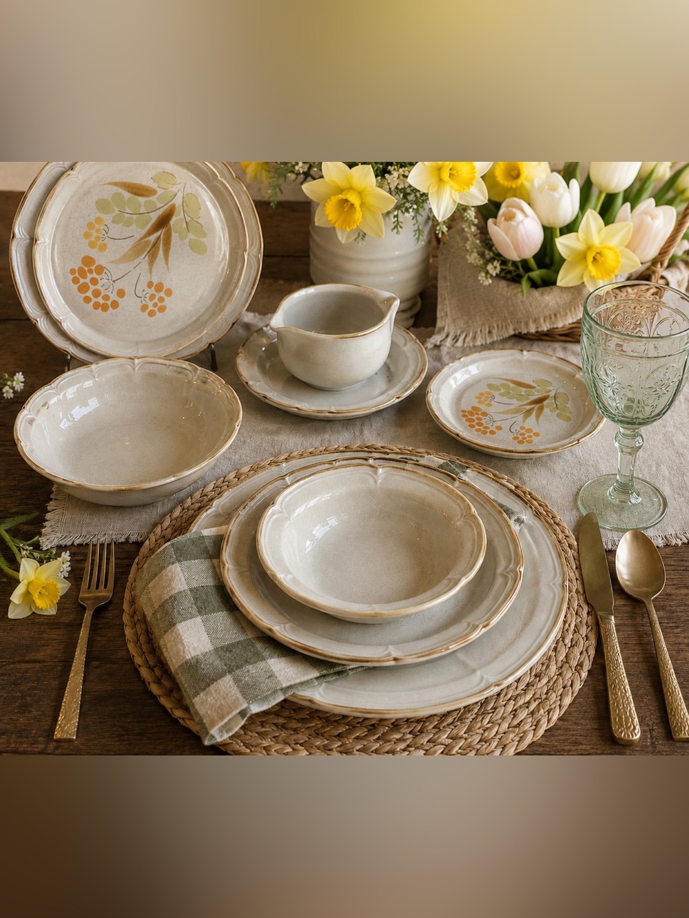 🍁 Vintage Hearthside “The Classics” Stoneware Set | Made in Japan 🍁